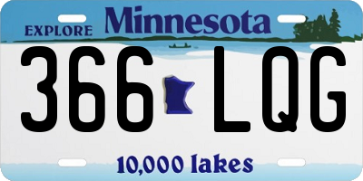 MN license plate 366LQG