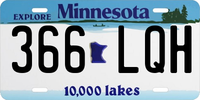 MN license plate 366LQH
