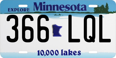 MN license plate 366LQL