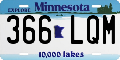 MN license plate 366LQM