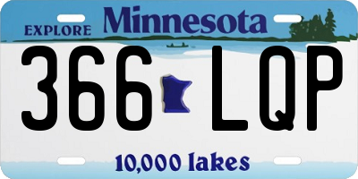 MN license plate 366LQP