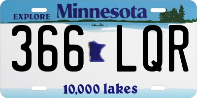 MN license plate 366LQR