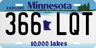 MN license plate 366LQT