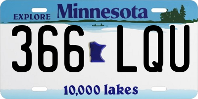 MN license plate 366LQU