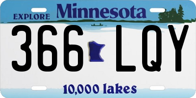 MN license plate 366LQY