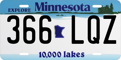 MN license plate 366LQZ