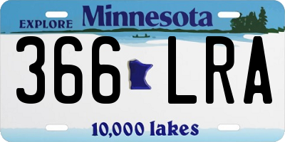 MN license plate 366LRA