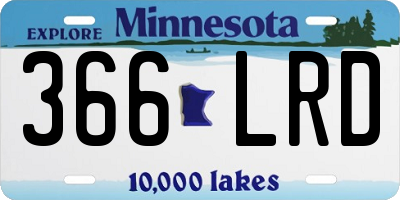 MN license plate 366LRD