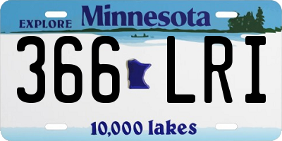 MN license plate 366LRI