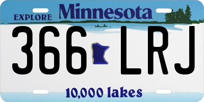 MN license plate 366LRJ
