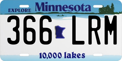 MN license plate 366LRM