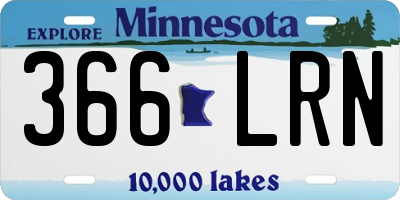 MN license plate 366LRN
