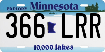 MN license plate 366LRR