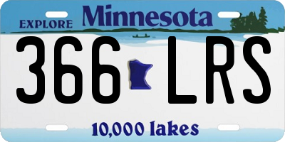 MN license plate 366LRS