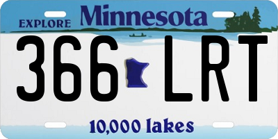 MN license plate 366LRT