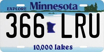 MN license plate 366LRU