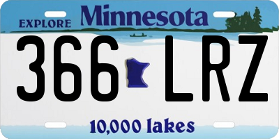 MN license plate 366LRZ
