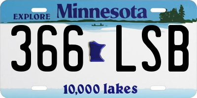 MN license plate 366LSB