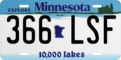 MN license plate 366LSF