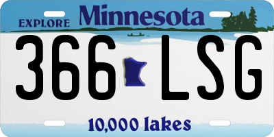MN license plate 366LSG