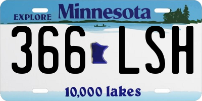MN license plate 366LSH