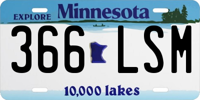 MN license plate 366LSM