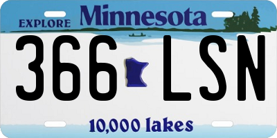 MN license plate 366LSN