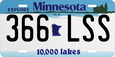 MN license plate 366LSS