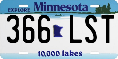MN license plate 366LST