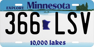 MN license plate 366LSV