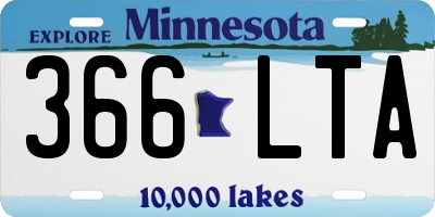 MN license plate 366LTA