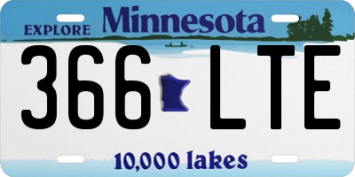 MN license plate 366LTE