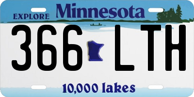 MN license plate 366LTH