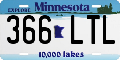 MN license plate 366LTL