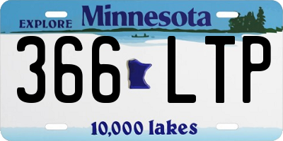 MN license plate 366LTP