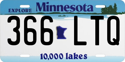 MN license plate 366LTQ