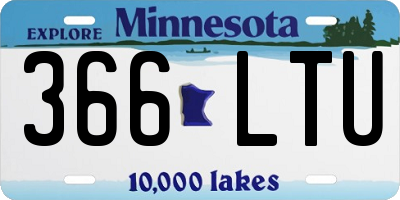 MN license plate 366LTU