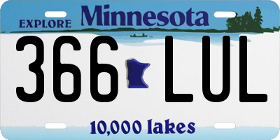 MN license plate 366LUL