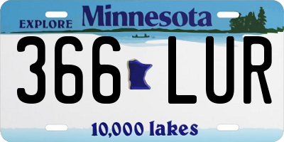 MN license plate 366LUR
