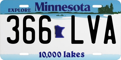 MN license plate 366LVA