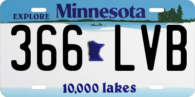 MN license plate 366LVB