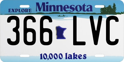 MN license plate 366LVC