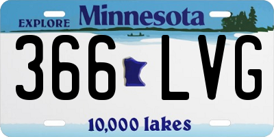MN license plate 366LVG