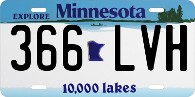 MN license plate 366LVH