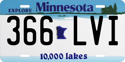 MN license plate 366LVI