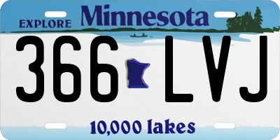 MN license plate 366LVJ
