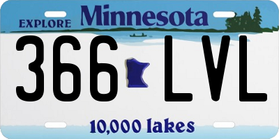 MN license plate 366LVL