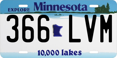 MN license plate 366LVM