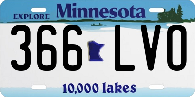 MN license plate 366LVO