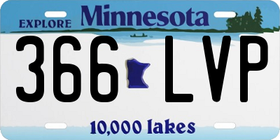 MN license plate 366LVP
